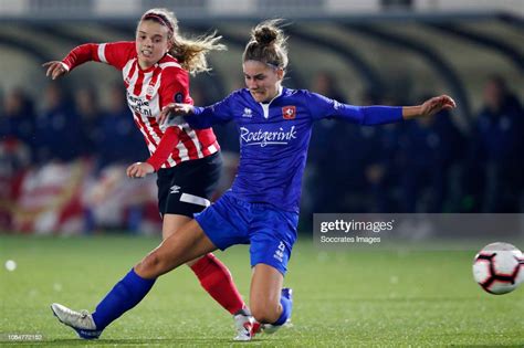 Jeslynn Kuipers Of Psv Lysanne Van Der Wal Of Fc Twente Women During News Photo Getty Images