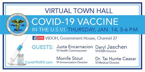 Virtual Town Hall Covid 19 Vaccine In The Usvi Vi Department Of Health