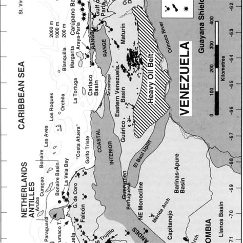 The Main Oil And Gasfields Of Venezuela Download Scientific Diagram