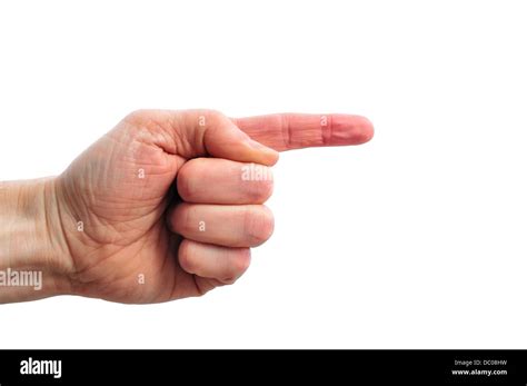 Finger Pointing Right Stock Photo Alamy