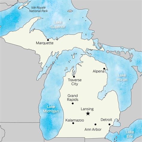Michigan Overview Map Outside Online