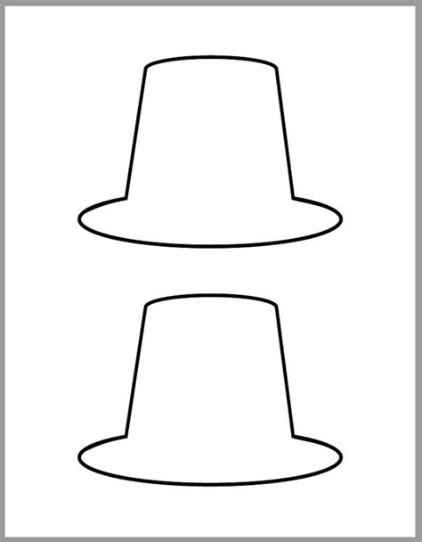 Printable Pilgrim Hat Template