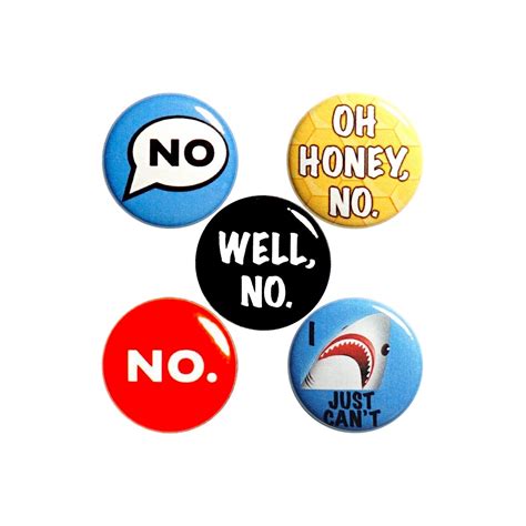 Funny Pin No Sarcastic Button Or Fridge Magnet Set 5 Pack Of Backpack Pins I Just Cant Pin