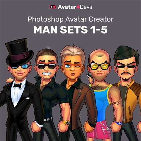 Male Avatar Creator Sets 1 5 Sosfactory Gambaran