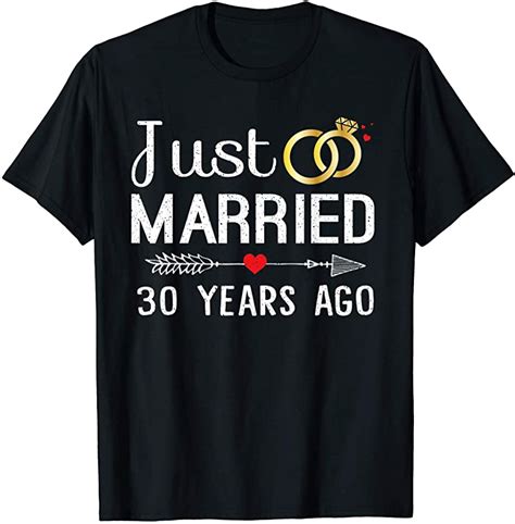 Just Married 30 Years Ago 30th Anniversary T For Couple T Shirt