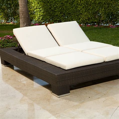 Source Outdoor King Double Chaise Lounge With Cushion And Reviews Wayfair