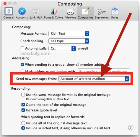 How To Set Apple Mail Default Account