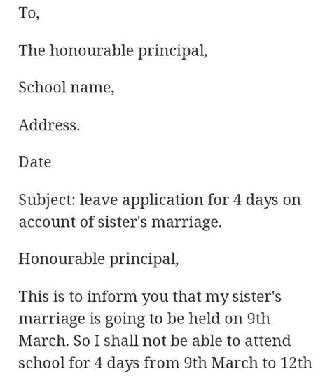 We did not find results for: Application For Leave In English To Principal For Sister ...