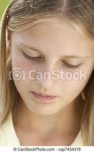 Pictures Of Portrait Of Pre Teen Girl Csp7434318 Search Stock Photos