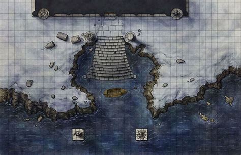 A Fantasy Battlemap Of The Temple Approach From Illfrost Bondage For 4e