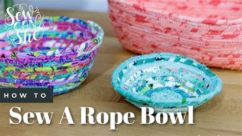 How To Make A Rope Bowl With Fabric Scraps Youtube