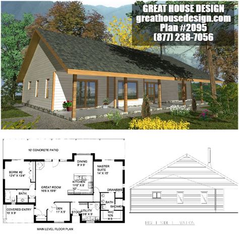 Icf Bungalow House Plan 2095 2 Bed 2 Bath