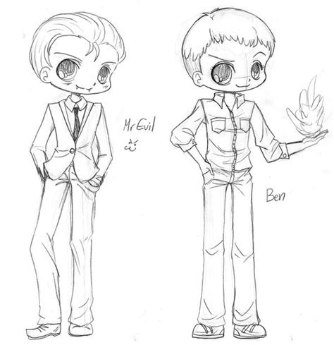 Ben And Mr Evil Commish Wip By Yampuff On Deviantart