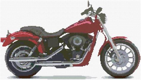 All patterns will be sent as. Cross Stitch | Harley Davidson Motorcycle xstitch Chart ...