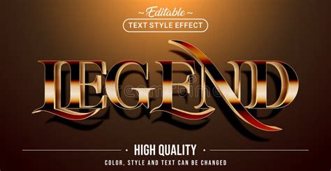 Editable Text Style Effect Legend Text Style Theme Stock Vector