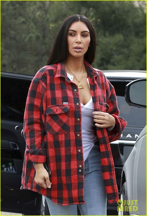 Kim Kardashian Rocks Lip Ring For Lunch With Kanye West Photo