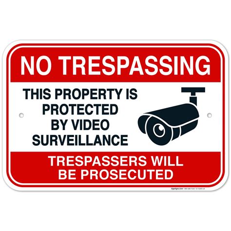 No Trespassing Sign Video Surveillance Sign Trespassers Will Be