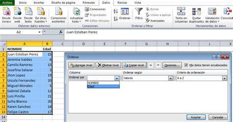 Como Utilizar Excel Ordenar En Excel Filtrar En Excel