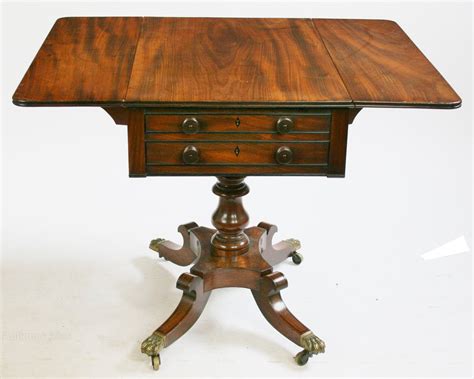 Geog 1v Mahogany 2 Drawer Pedestal Drop Leaf Table Antiques Atlas