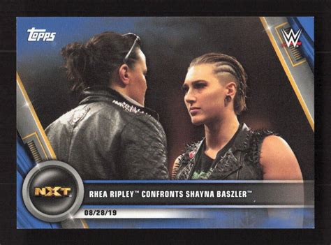 Topps Wwe Womens Division Blue Rhea Ripley Sn Ebay