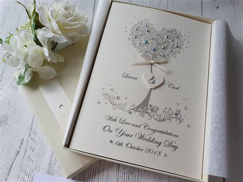 Luxury Wedding Day Congratulations Card Handmade Personalised Etsy