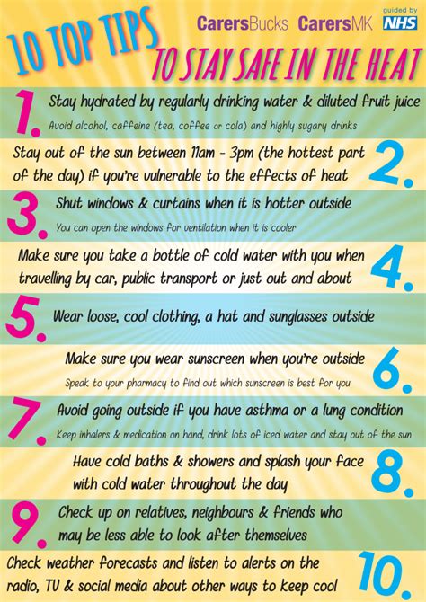 tips to stay safe in hot weather carers bucks