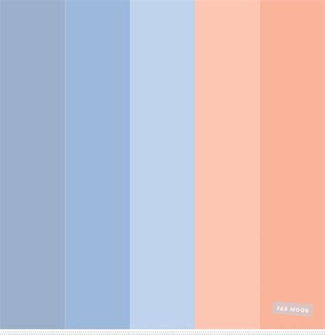 Color Inspiration Shades Of Blue And Peach Color Palette Blue Color