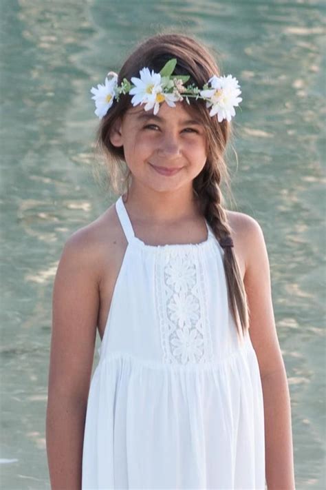 Beach Flower Girl Dress Open Back Flower Girl Dress Long Etsy Beach