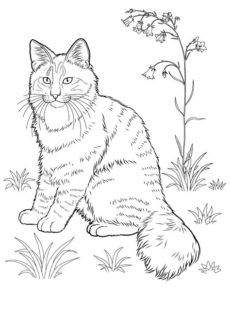 Free Printable Cat Coloring Pages For Adults Free Printable Cat