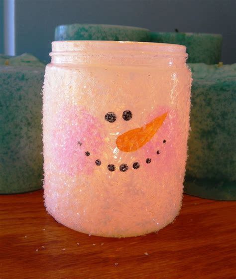 Candlelit Snowman Jam Jar Craft