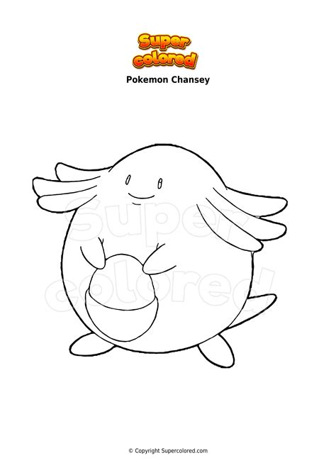 Chansey Coloring Page