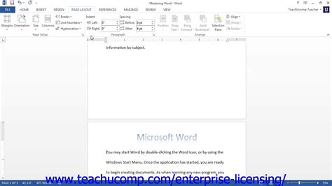 Microsoft Office Word 2013 Tutorial Setting Page Layout 71 Employee