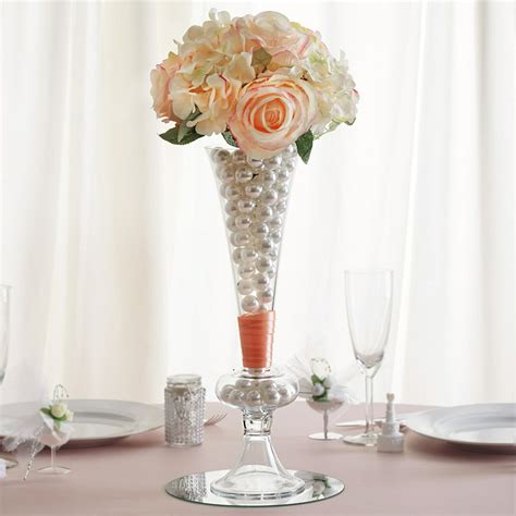 Efavormart 13 Tall Trumpet Pilsner Glass Floral Vase Centerpiece 4