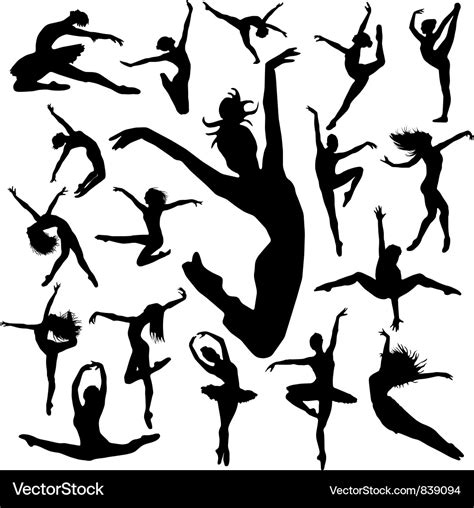Dance Silhouettes Royalty Free Vector Image Vectorstock