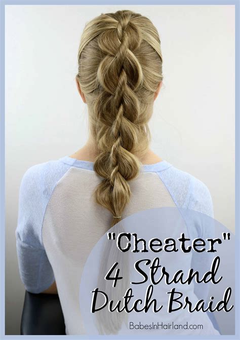 Cheater 4 Strand Dutch Braid From Braid