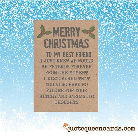 merry christmas best friend funny card for friend best etsy uk christmas poems for friends