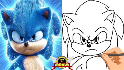 How To Draw Sonic The Hedgehog The Movie Sonic Angry 2021 Youtube