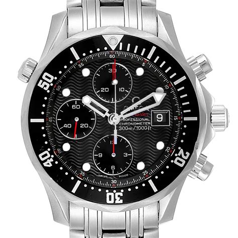 Omega Seamaster 300m Chronograph Black Dial Watch 21330424001001