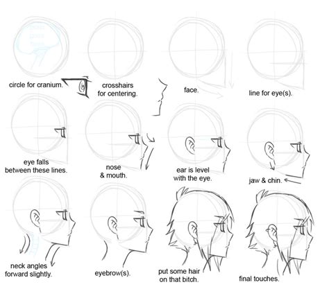 Helps Me Draw A Profile Animemanga Face Drawing Techniques Drawing