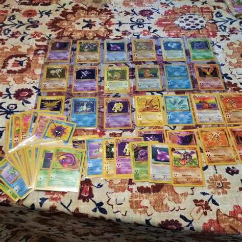 Complete Vintage Fossil Set Pokemon Card Collectors Special Etsy