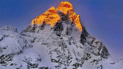 The Matterhorn On The Italian Side At Sunset The Summit Is 4478