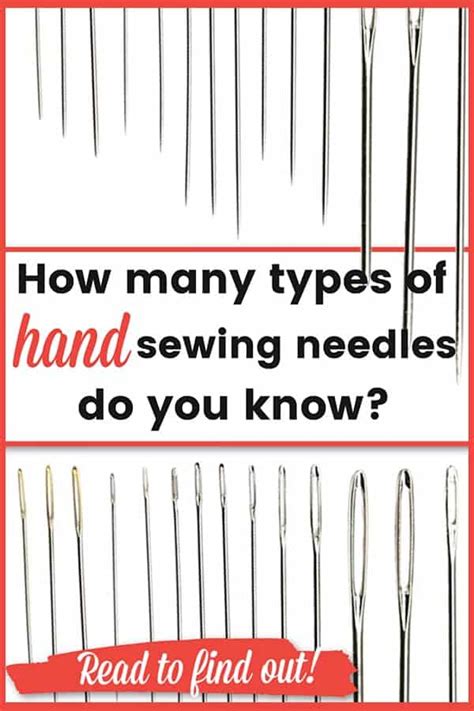 Maybe you would like to learn more about one of these? Types of Hand Sewing Needles and Their Uses: A Guide for ...