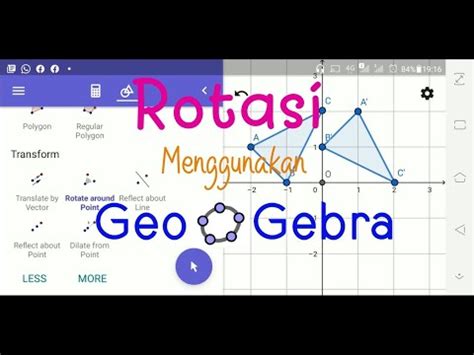 Rotasi Menggunakan Geogebra Youtube