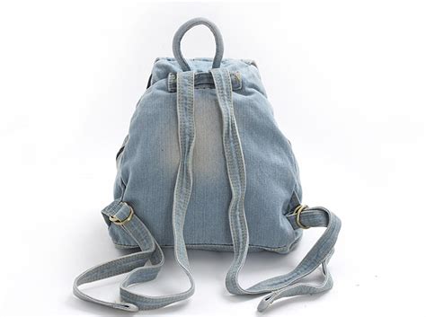 Light Blue Denim Backpack On Luulla