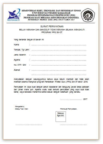99+ Macam Contoh Surat Pernyataan Berbagai Keperluan Yang ...