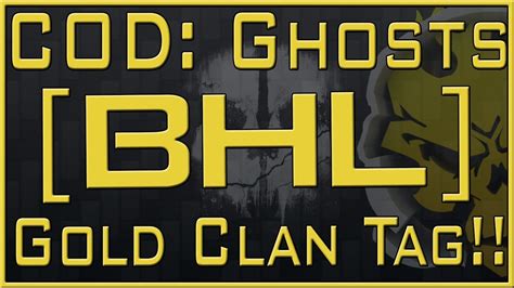 How To Get A Gold Clan Tag In Call Of Duty Ghosts Gold Clan Tag Xbox