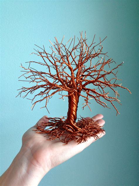 Small Standing Copper Wire Tree Twistedforest Wire Tree Sculpture Wire Trees