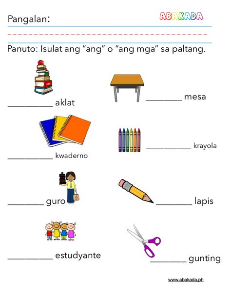 Mga Bagay Na Makikita Sa Paaralan Tagalog