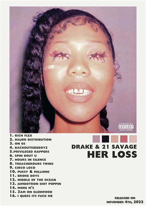 Her Loss Drake And 21 Savage Poster Music Poster Ideas Music Album Cover Drake Album Cover