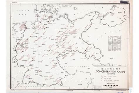 Wwii Map German Concentration Camps 1944 Cia Central Intelligence